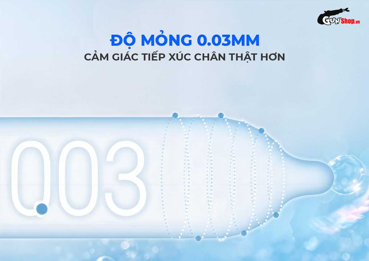 Bao cao su JEX Glamourous Butterfly 0.03 Moist chính hãng tại Gunshop