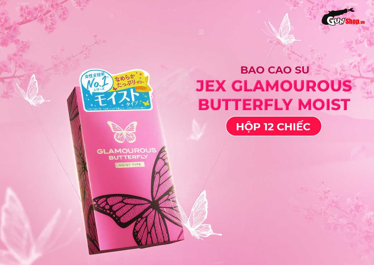 Bao cao su JEX Glamourous Butterfly Moist chính hãng tại Gunshop