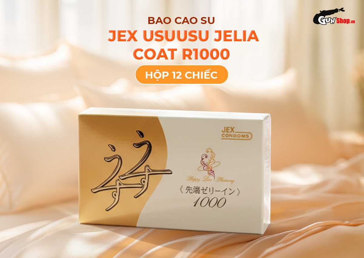 Bao cao su JEX UsuUsu Jelia Coat R1000 chính hãng tại Gunshop