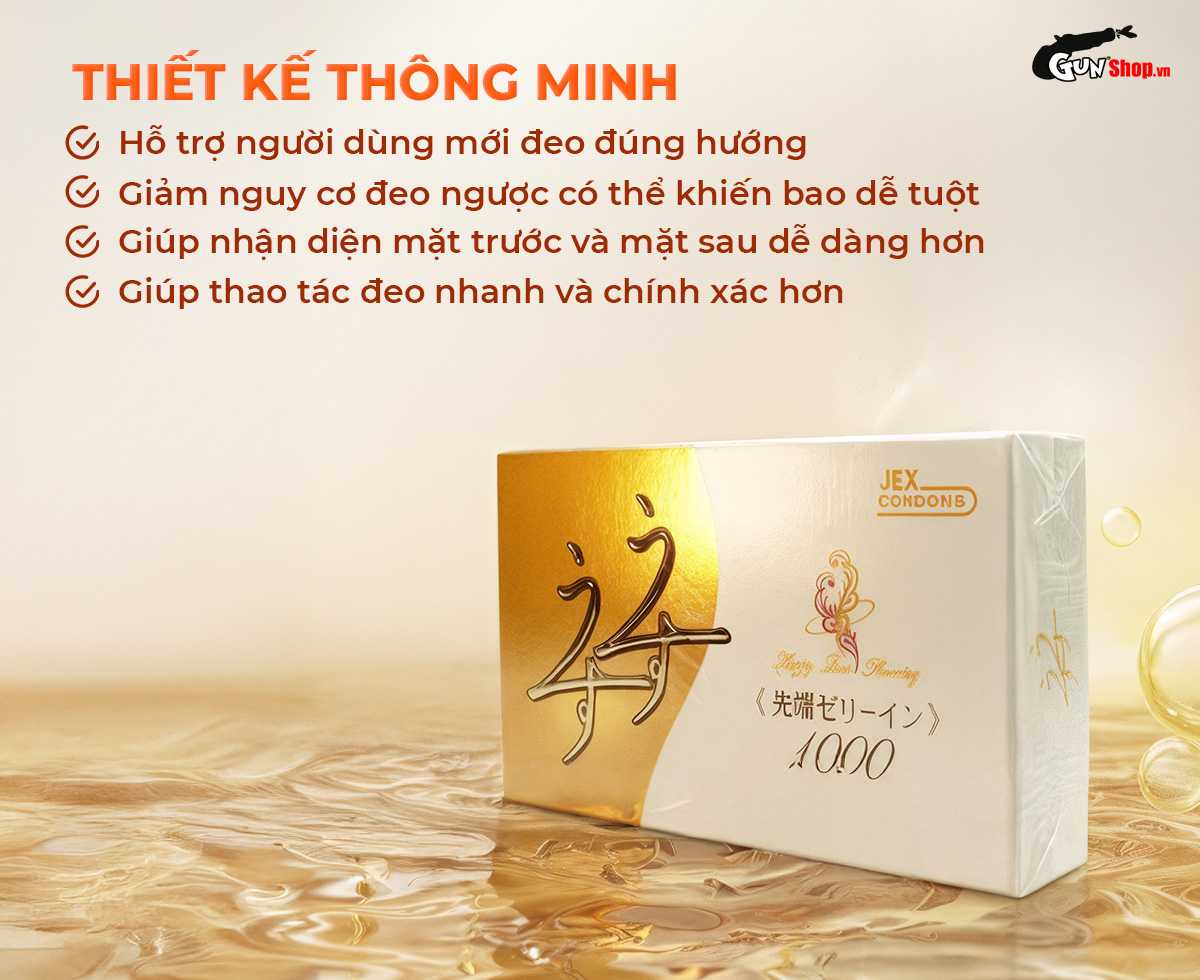 Bao cao su JEX UsuUsu Jelia Coat R1000 chính hãng tại Gunshop