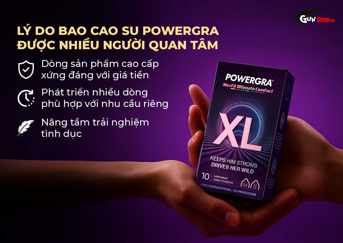 thương hiệu bao cao su Powergra chính hãng tại Gunshop