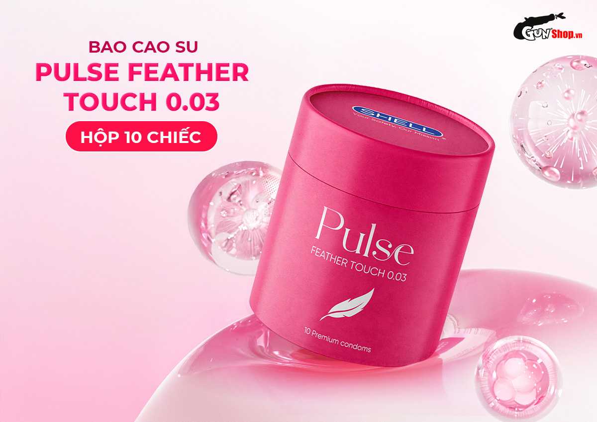 Bao cao su Pulse Feather Touch 0.03 hương nước hoa cao cấp tại Gunshop