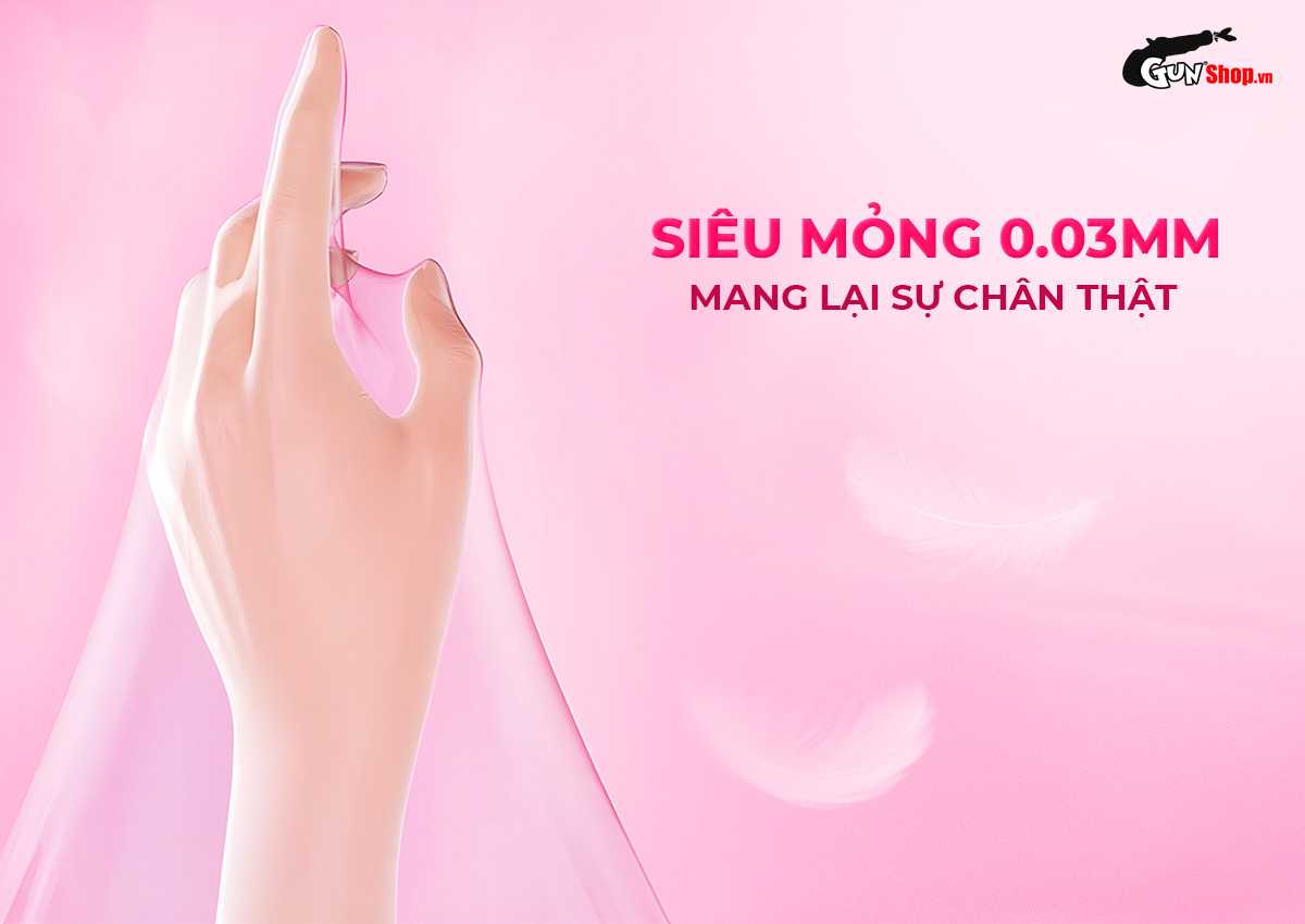 Bao cao su Pulse Feather Touch 0.03 hương nước hoa cao cấp tại Gunshop