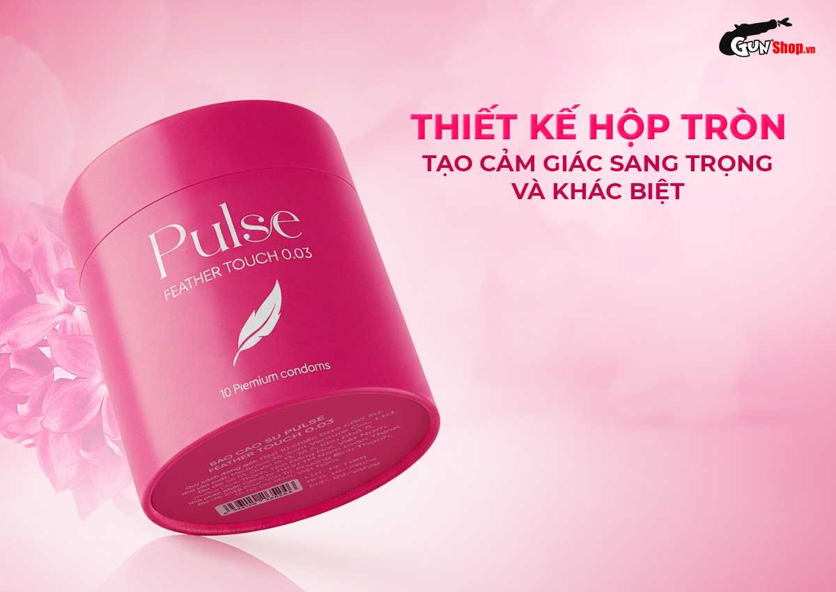 Bao cao su Pulse Feather Touch 0.03 hương nước hoa cao cấp tại Gunshop