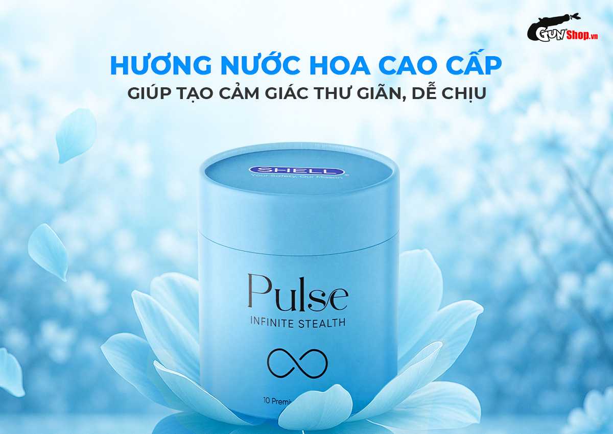 Bao cao su Shell Pulse Infinite Stealth hương nước hoa cao cấp tại Gunshop