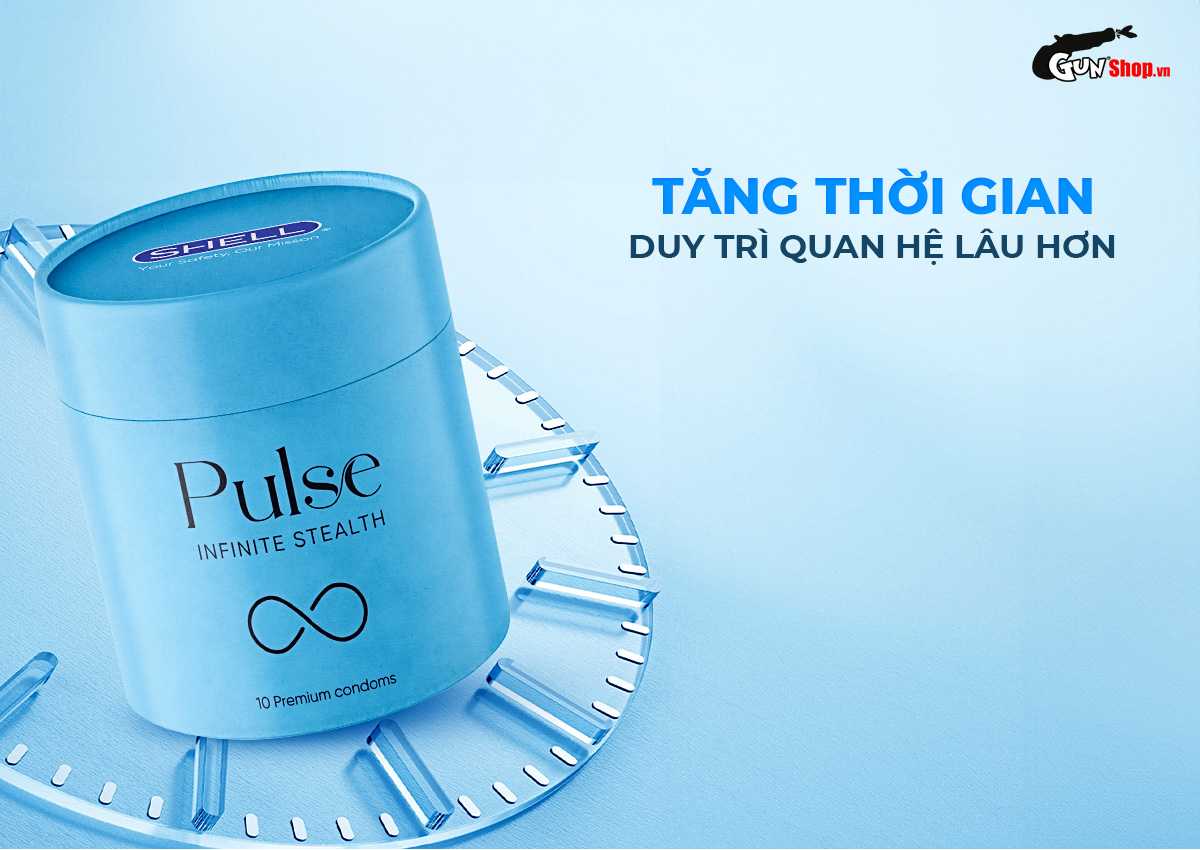 Bao cao su Shell Pulse Infinite Stealth hương nước hoa cao cấp tại Gunshop
