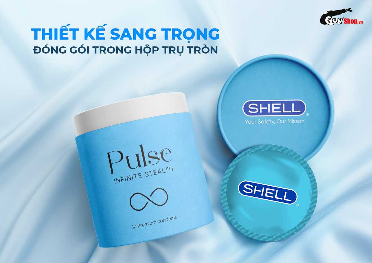 Bao cao su Shell Pulse Infinite Stealth hương nước hoa cao cấp tại Gunshop