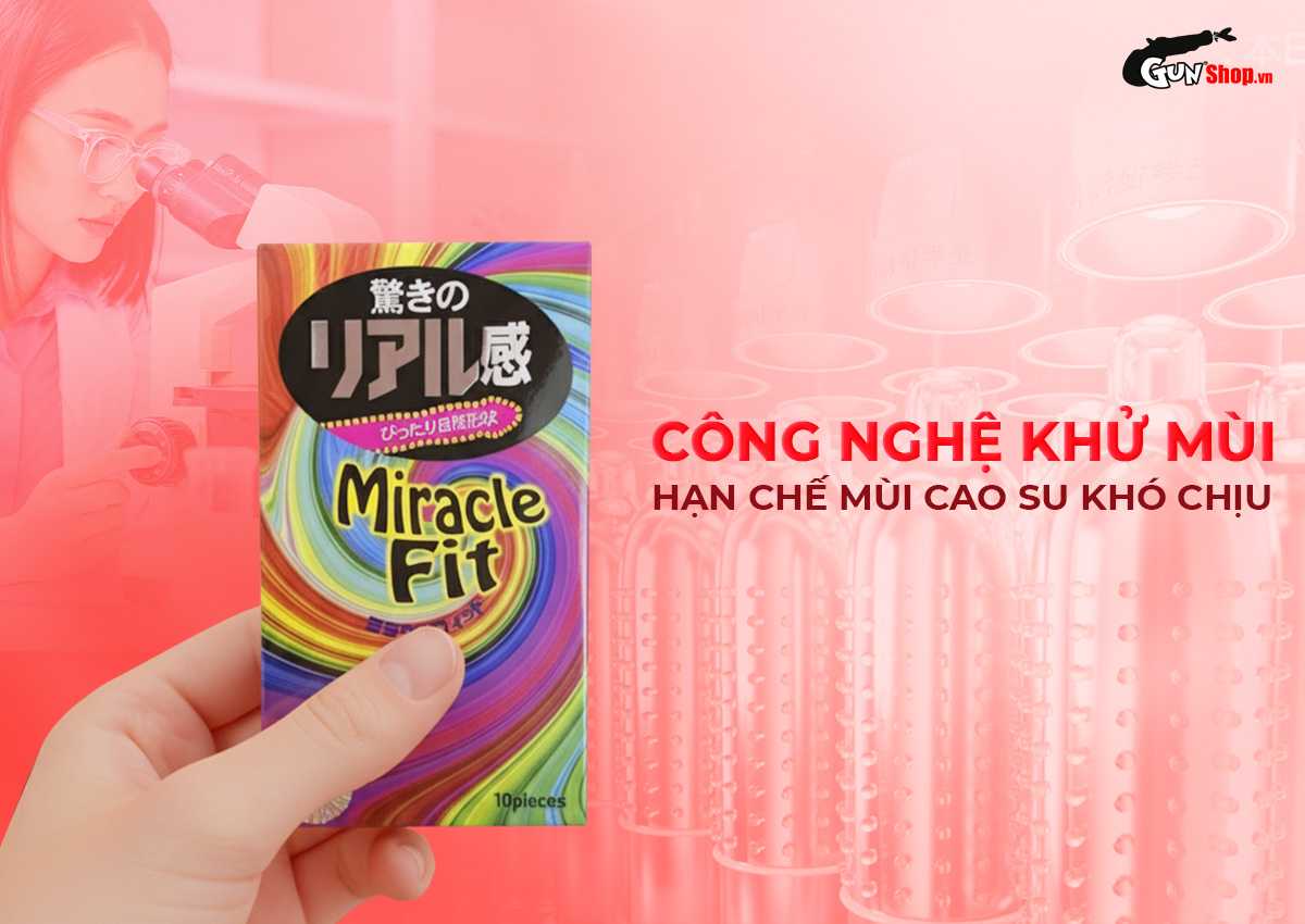 Bao cao su Sagami Six Fit V Miracle Fit - Hộp 10 cái chính hãng tại Gunshop