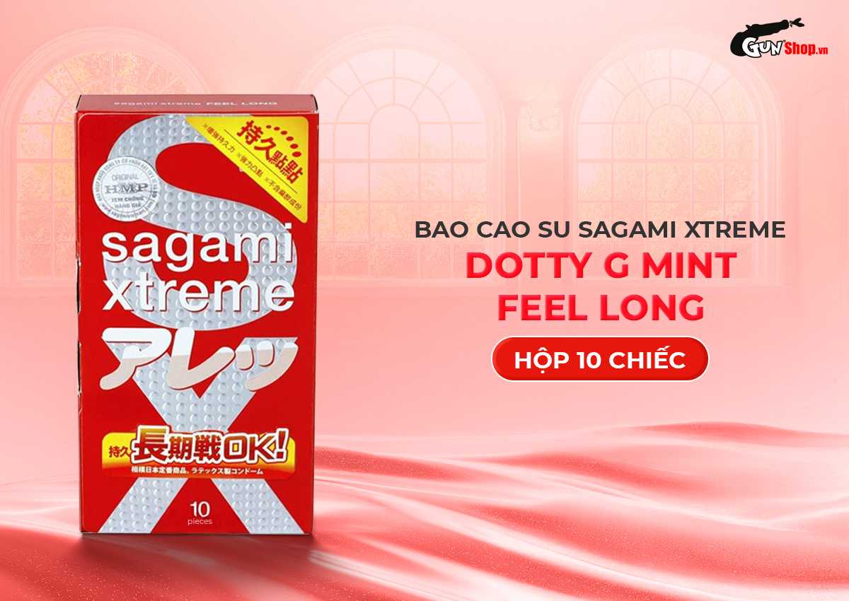 Bao cao su Sagami Xtreme Dotty G Mint Feel Long chính hãng tại Gunshop