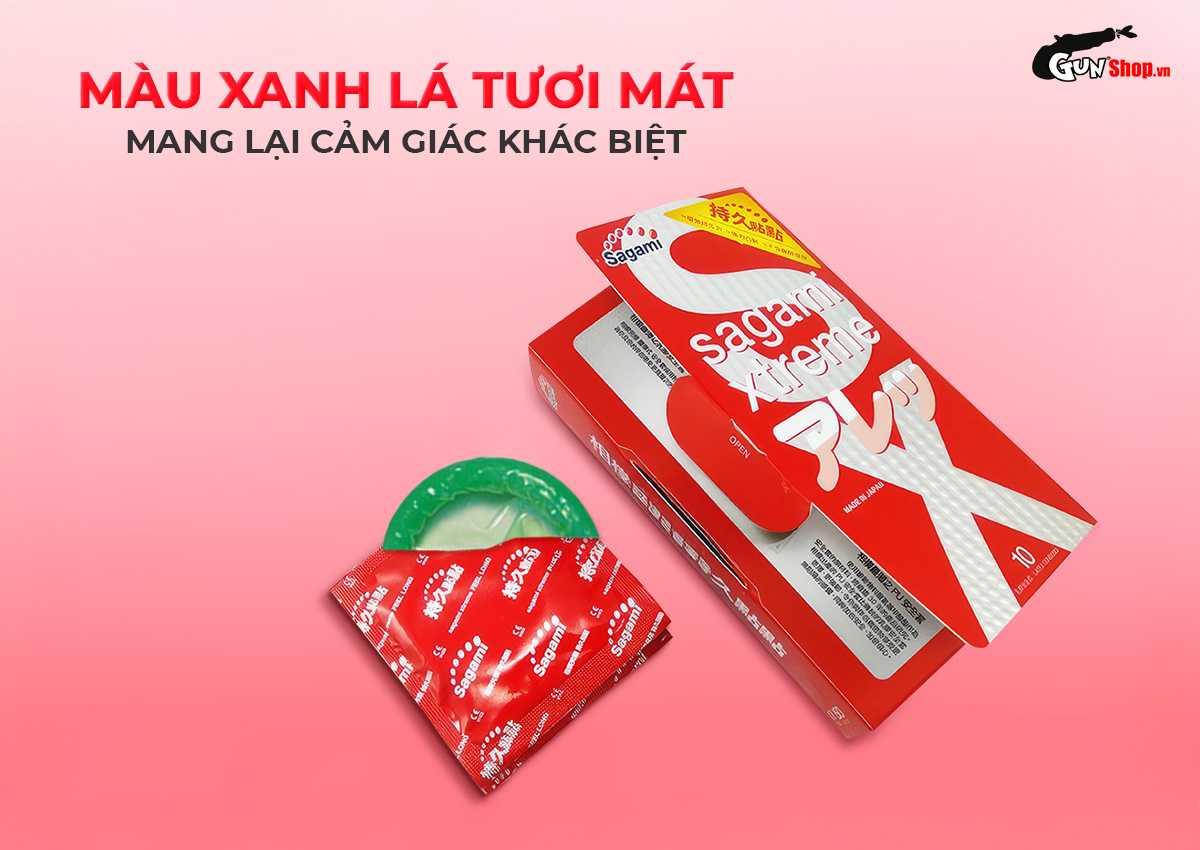Bao cao su Sagami Xtreme Dotty G Mint Feel Long chính hãng tại Gunshop