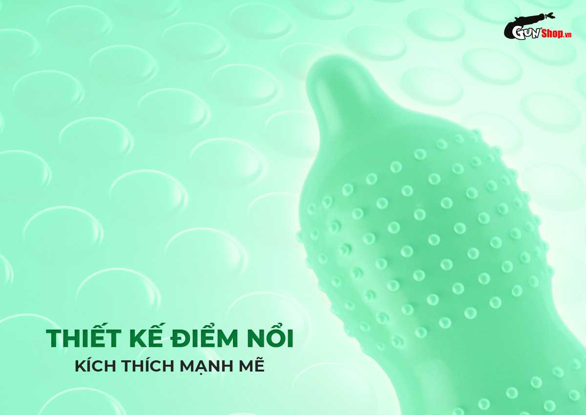 Bao cao su Sagami Xtreme Type E Green Box - Hộp 10 cái chính hãng tại Gunshop