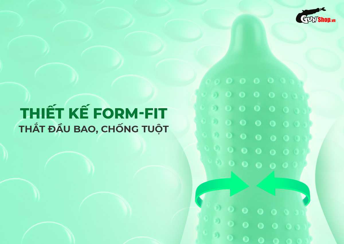 Bao cao su Sagami Xtreme Type E Green Box - Hộp 10 cái chính hãng tại Gunshop