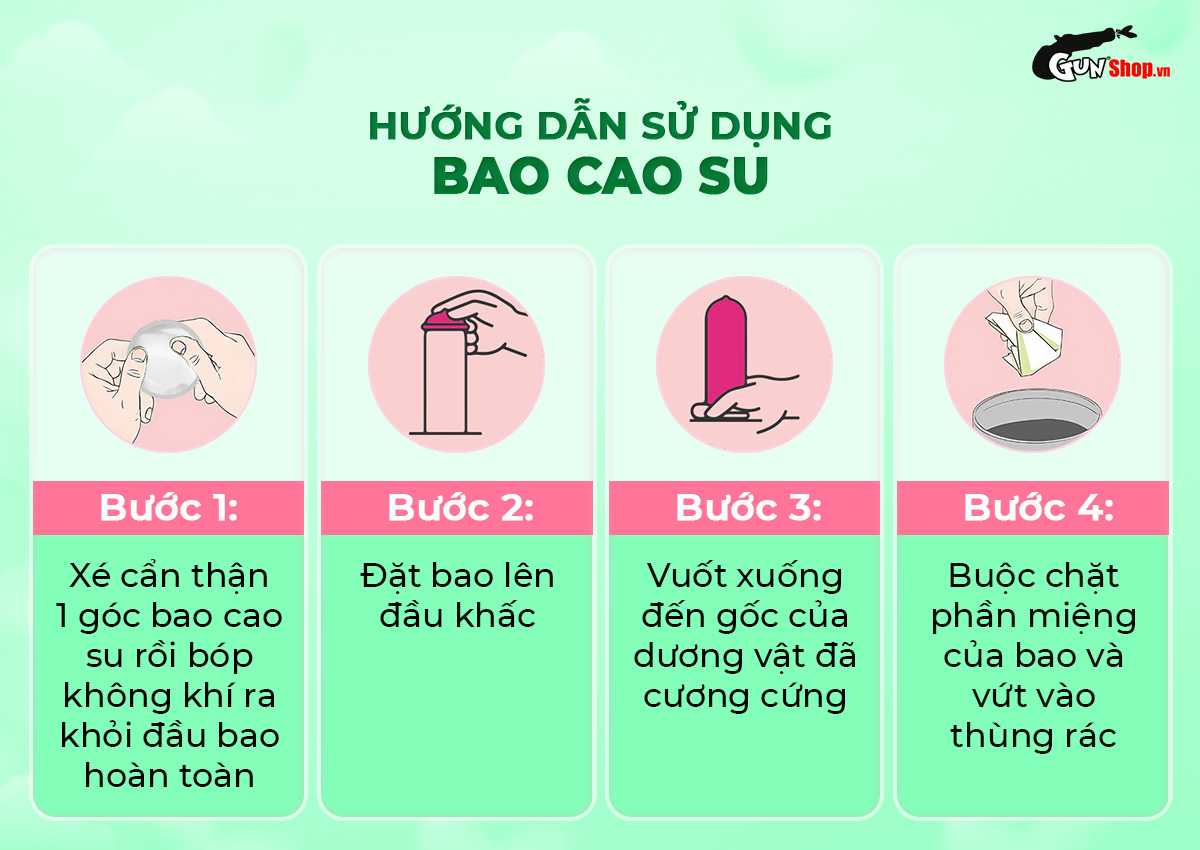 Hướng dẫn cách sử dụng bao cao su Sagami Xtreme Type E Green Box - Hộp 10 cái