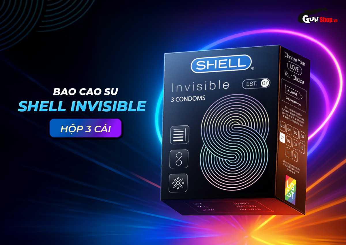 Bao cao su Shell Invisible - Hộp 3 cái chính hãng tại Gunshop