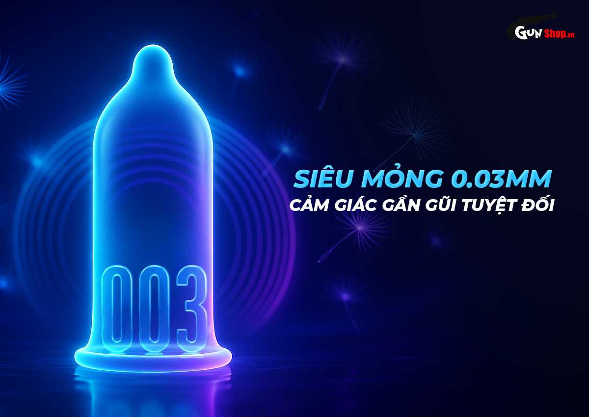 Bao cao su Shell Invisible - Hộp 3 cái chính hãng tại Gunshop