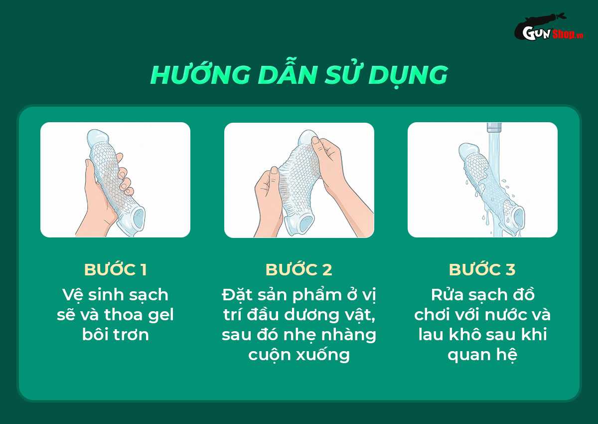Hướng dẫn cách sử dụng bao cao su đôn dên rung Shelly Play Breeze