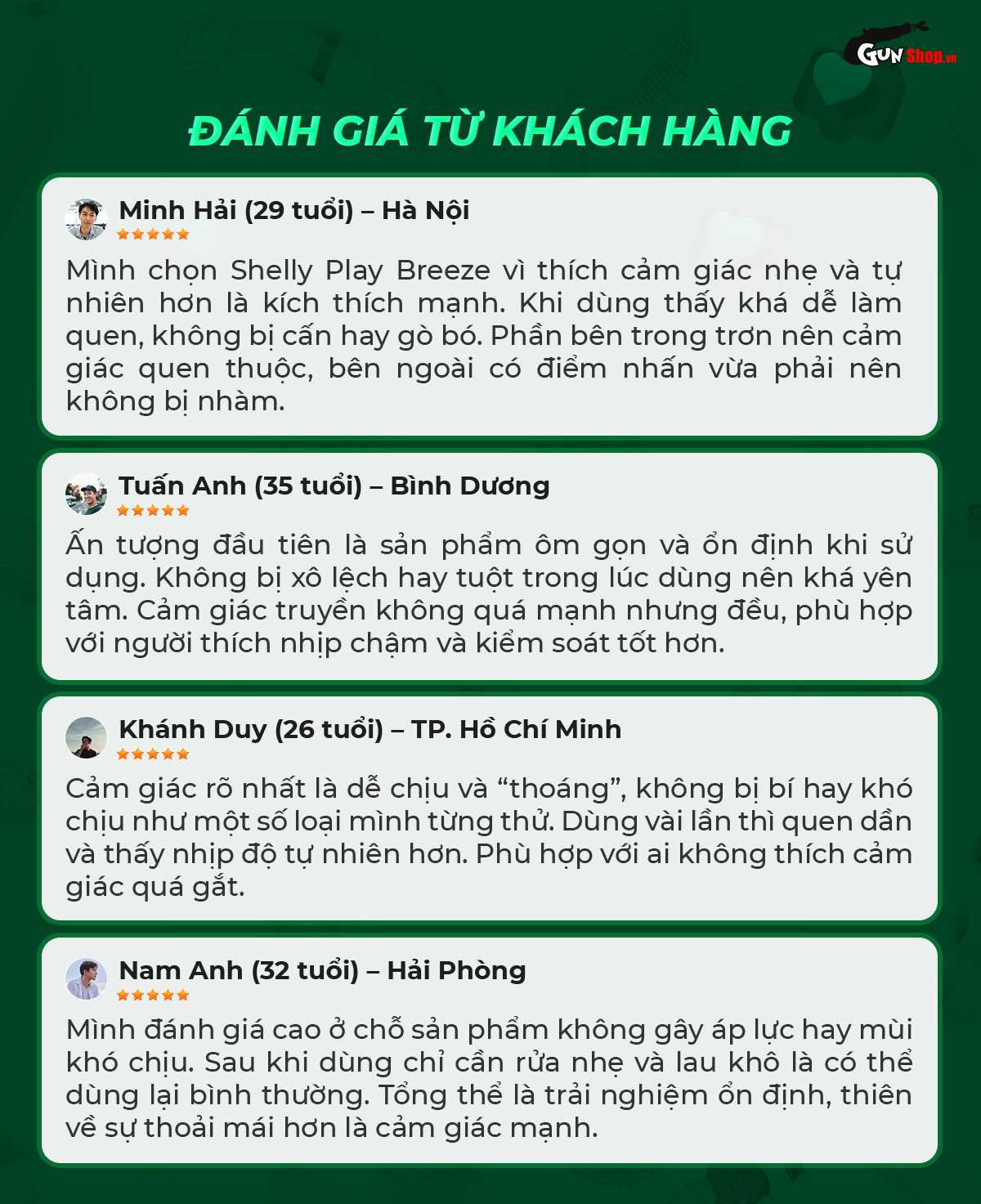 Người dùng nói gì về bao cao su đôn dên rung Shelly Play Breeze?