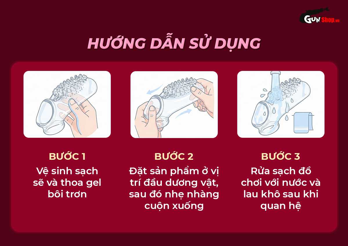 Hướng dẫn cách sử dụng bao cao su đôn dên Shelly Play Opal