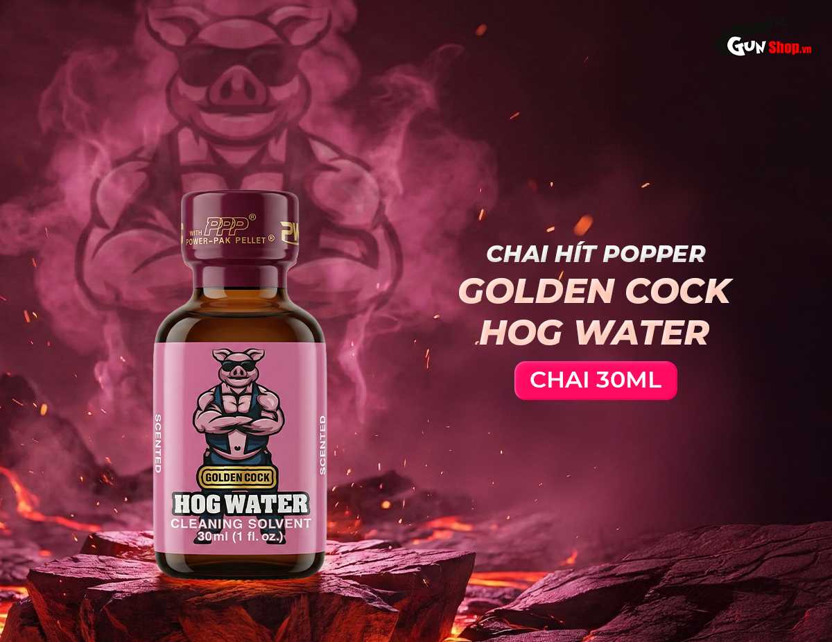 Chai hít Popper Golden Cock Hog Water 30ml chính hãng tại Gunshop