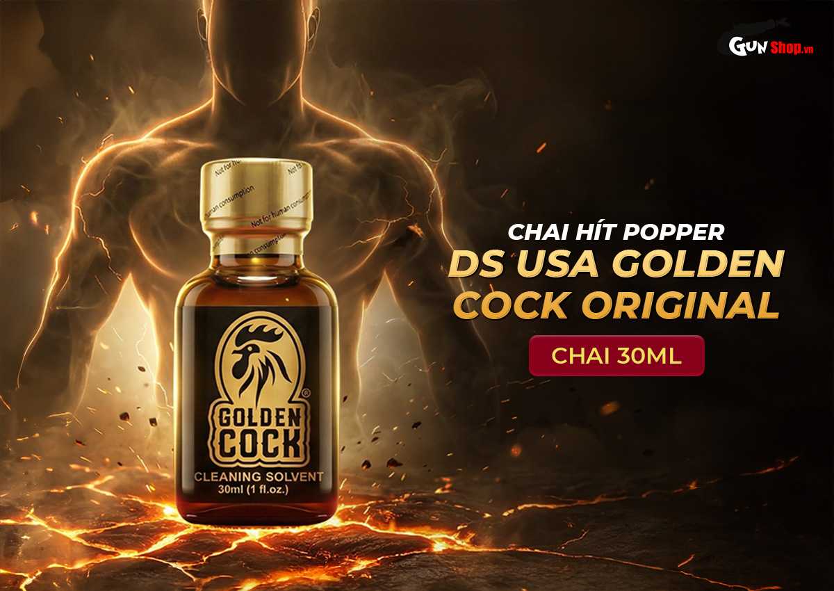Chai hít Popper Golden Cock Original - Chai 30ml chính hãng tại Gunshop