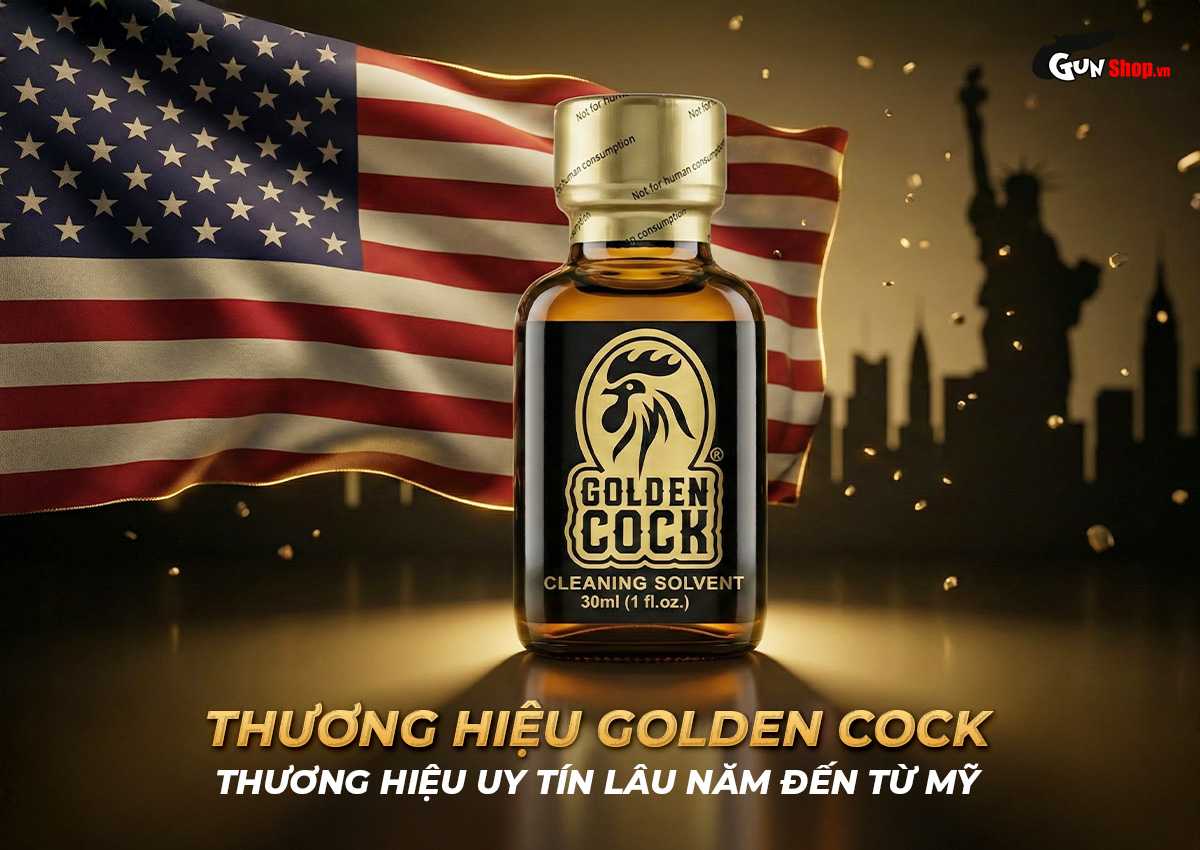 Chai hít Popper Golden Cock Original - Chai 30ml chính hãng tại Gunshop