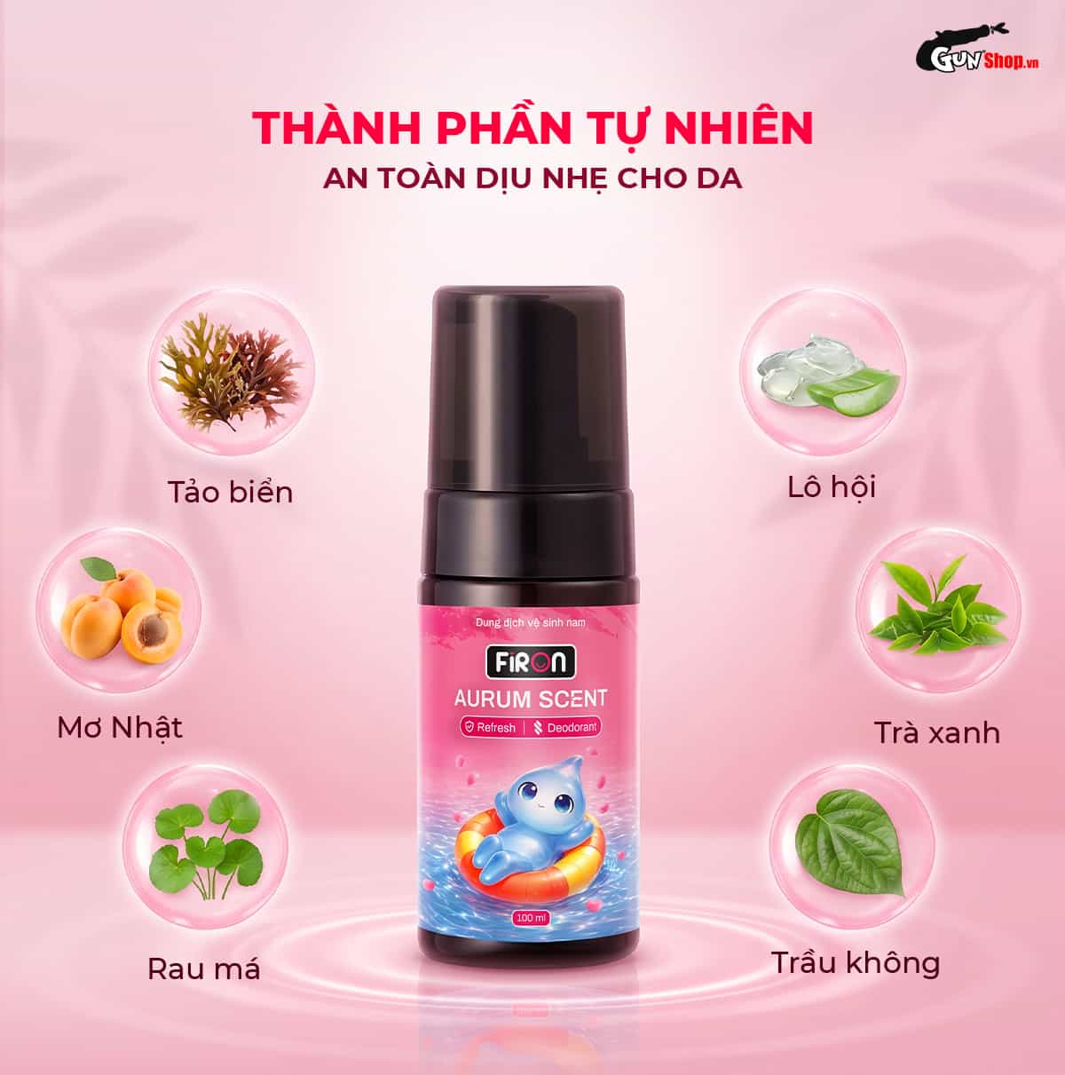 Bọt vệ sinh nam Firon Arum Scent với chiết xuất tự nhiên an toàn và lành tính