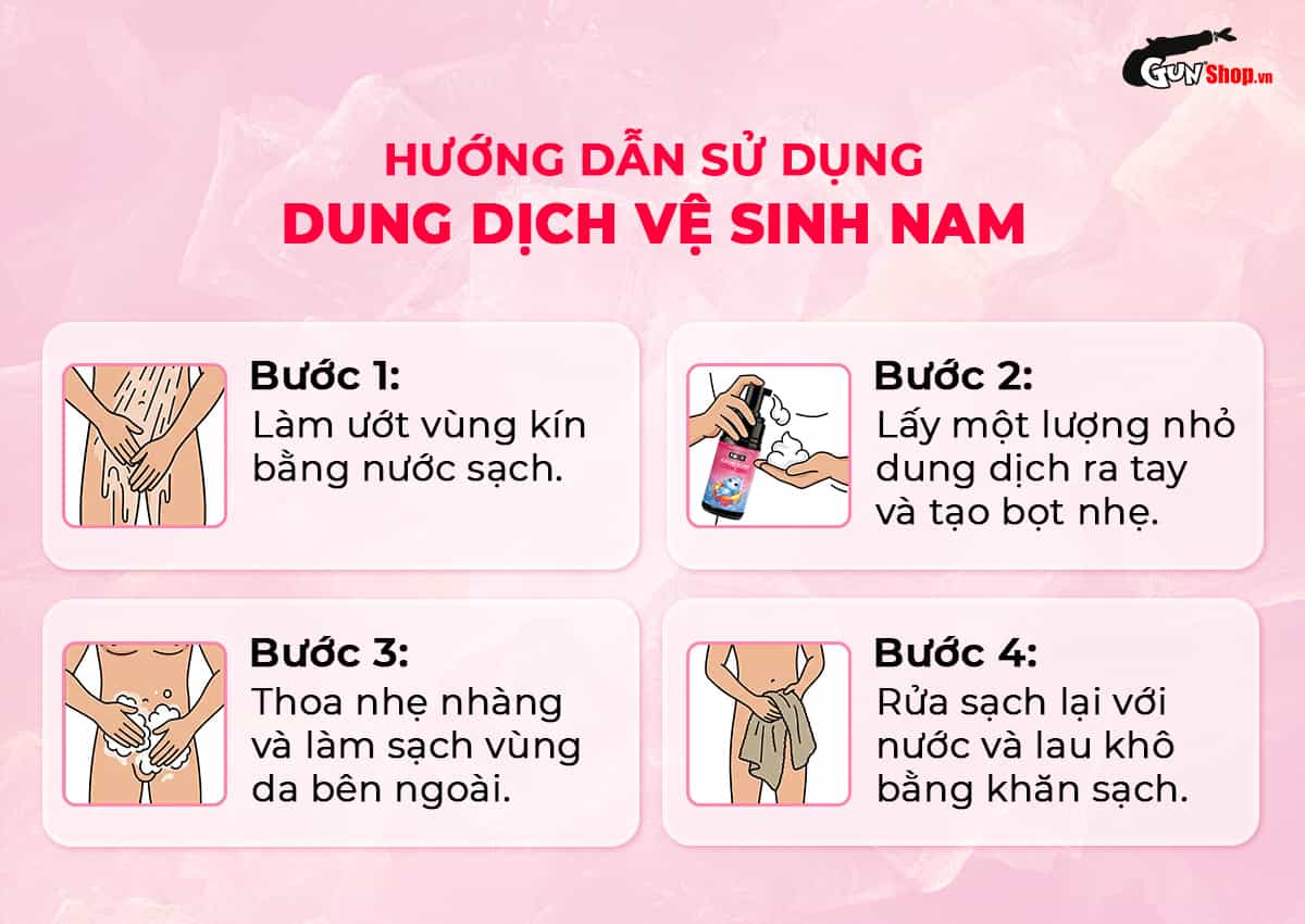 Hướng dẫn cách sử dụng dung dịch vệ sinh nam Firon Arum Scent