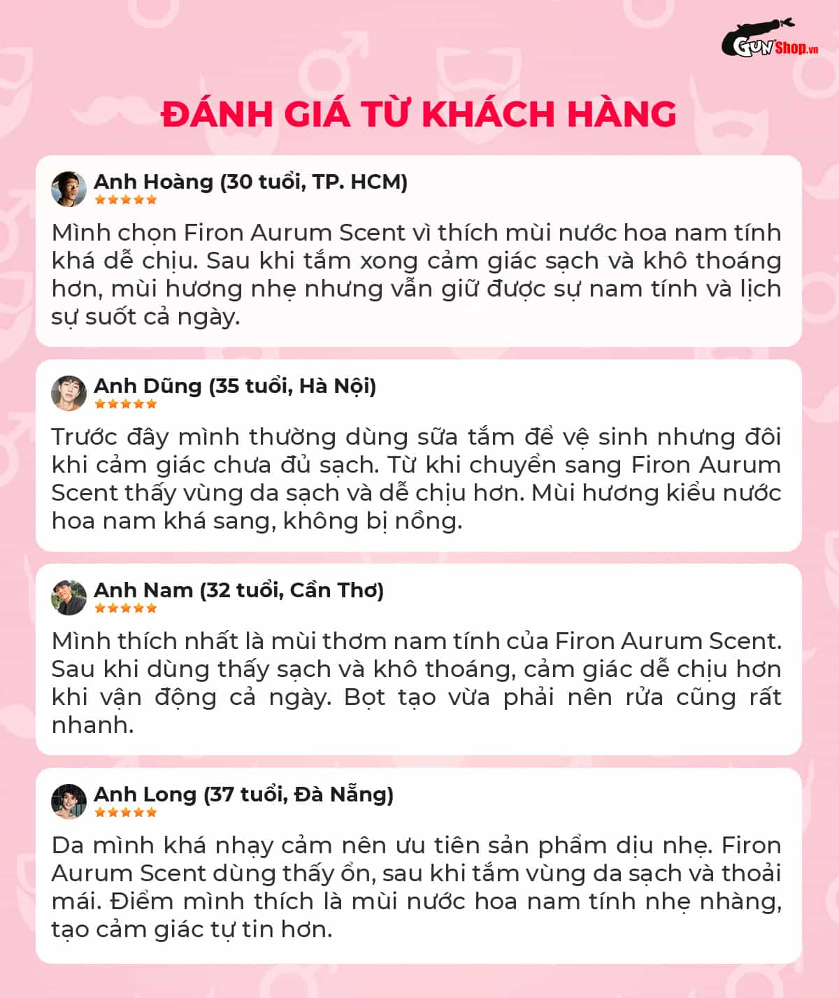 Review đánh giá bọt vệ sinh nam Firon Arum Scent