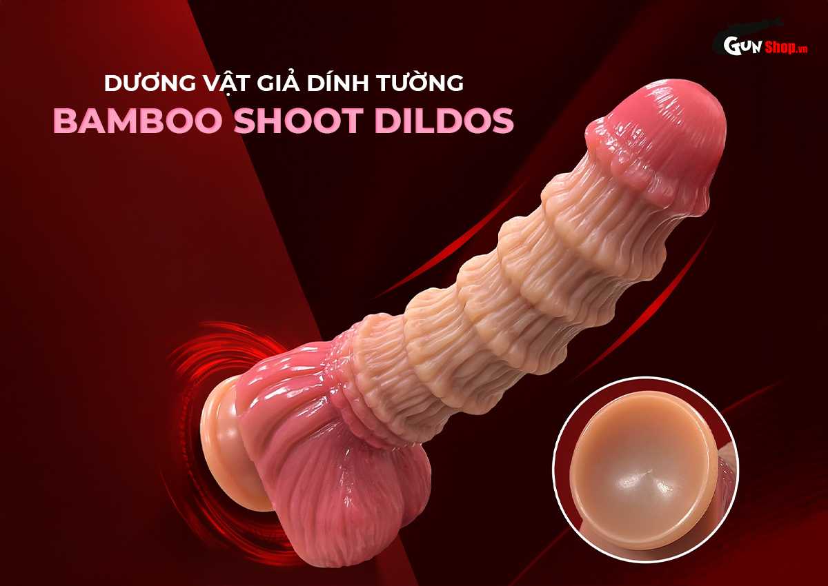 Dương vật giả dính tường, hàng khủng Bamboo Shoot Dildos chính hãng tại Guinshop