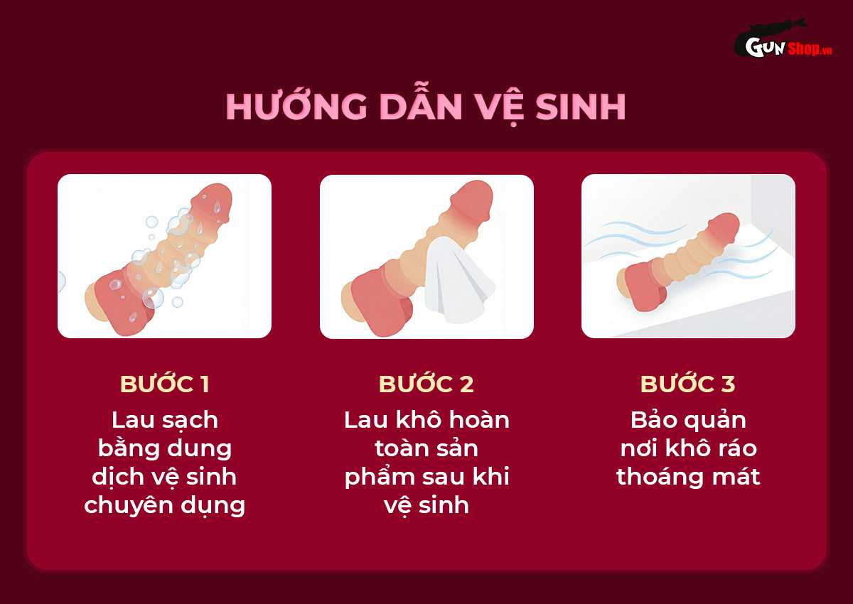 Hướng dẫn cách vệ sinh dương vật giả Bamboo Shoot Dildos