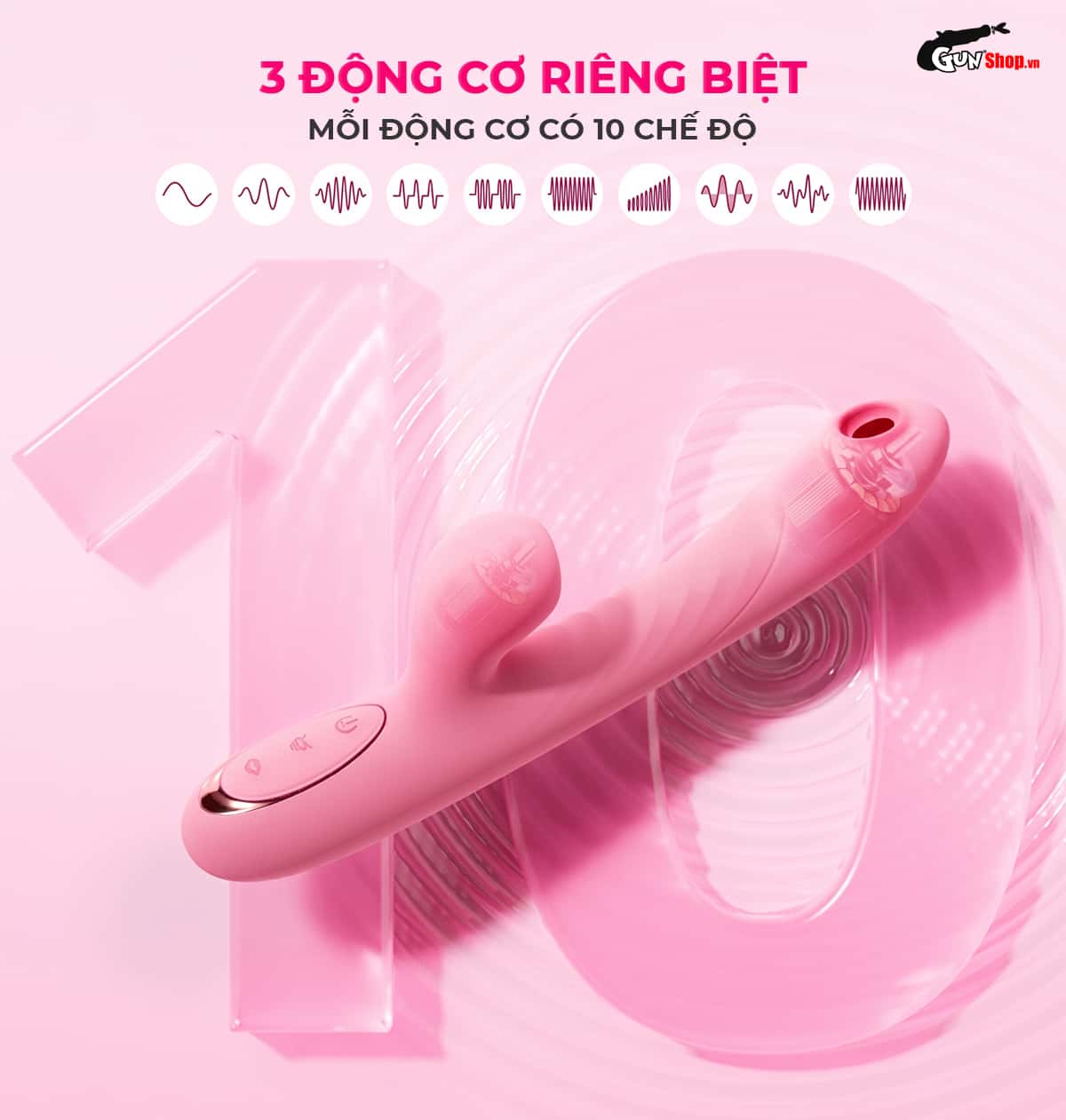 Galaku Mifan 3 động cơ rung động 10 chế độ riêng biệt