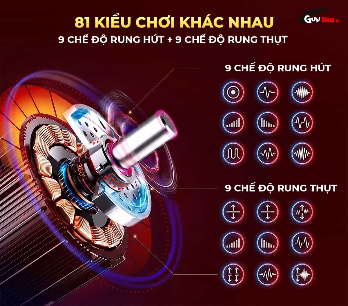 Galaku Milove-Max với chế độ hút bằng xung rung động cho cảm giác như đang được bú mút