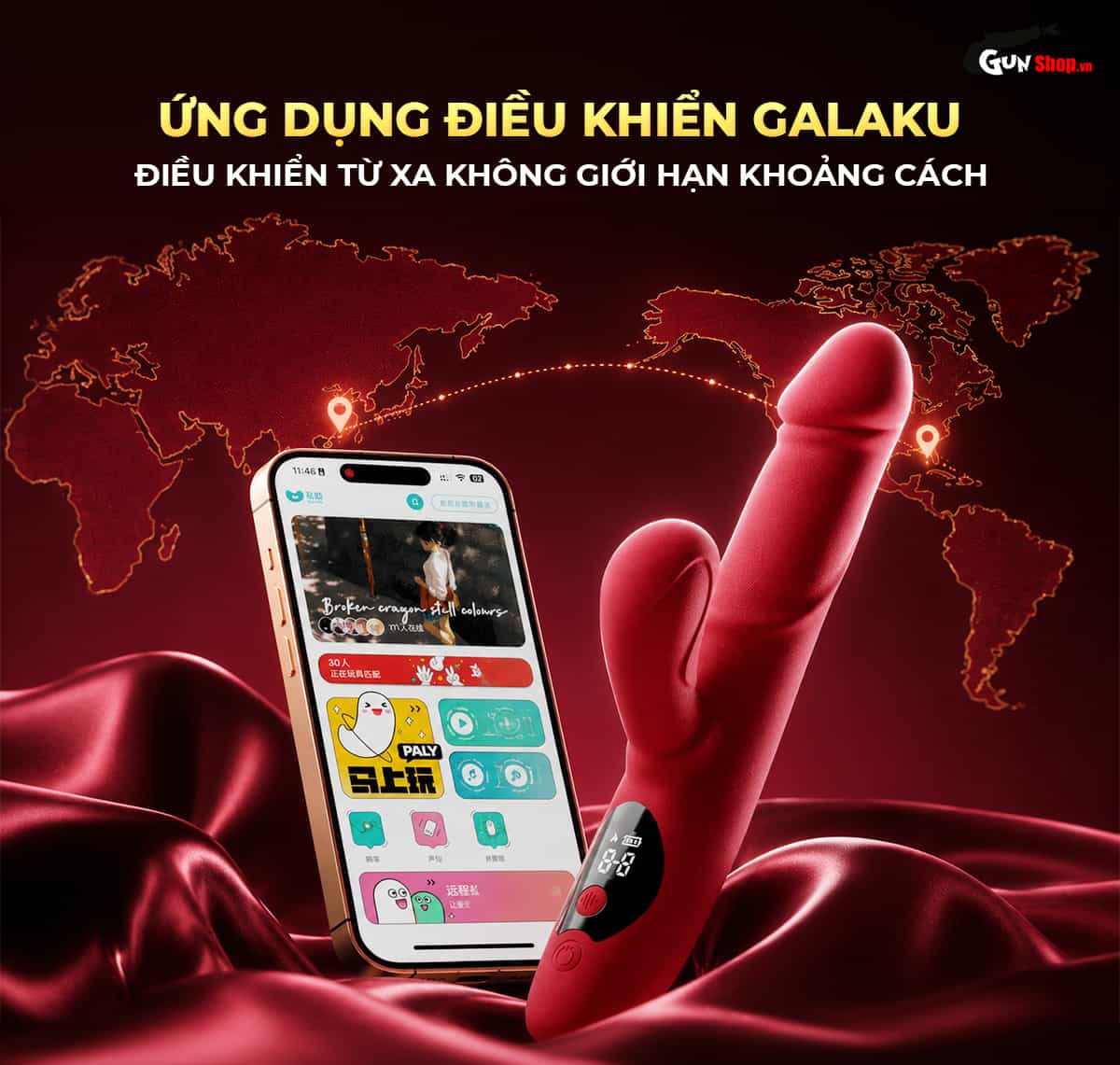 Galaku Milove-Max có thể kết nối với ứng dụng Galaku