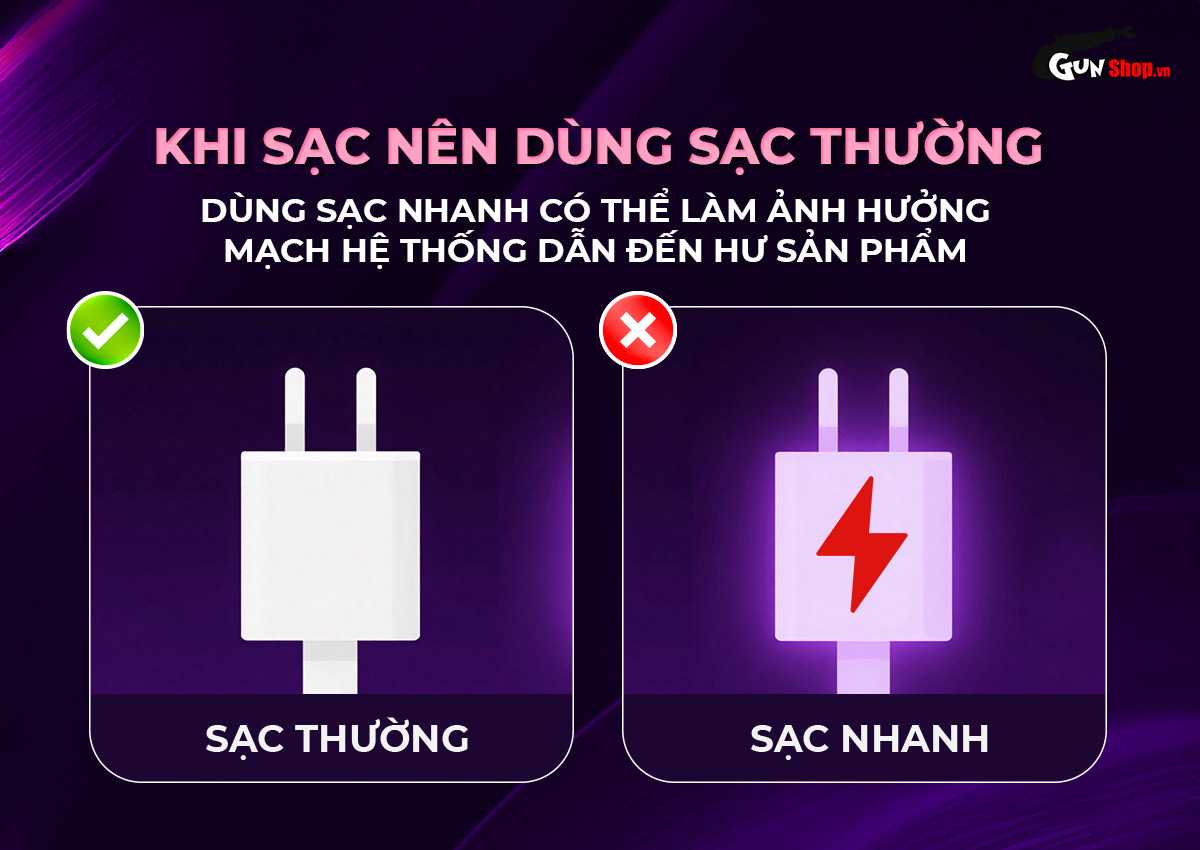 Lưu ý khi sạc dương vật giả Blush Temptasia