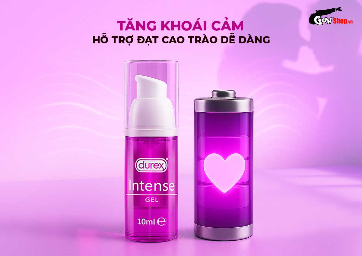 Gel bôi trơn se khít âm đạo và tăng khoái cảm nữ Durex Intense Orgasmic chính hãng tại Gunshop