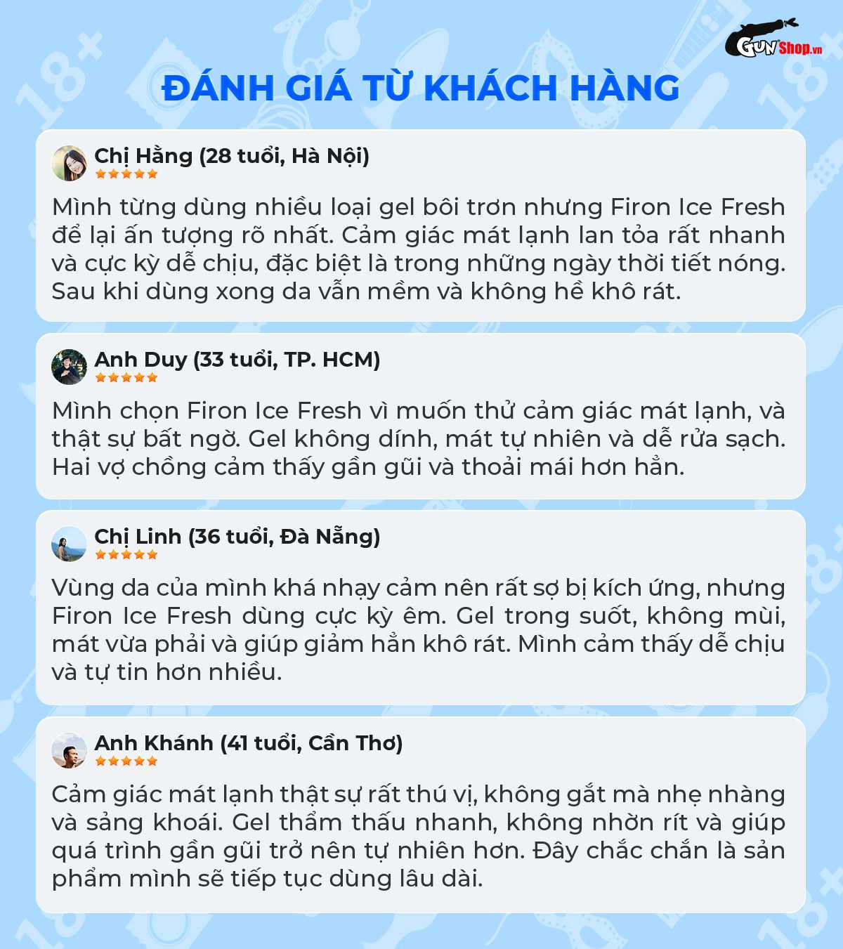 Người dùng nói gì về gel bôi trơn mát lạnh Firon Ice Fresh