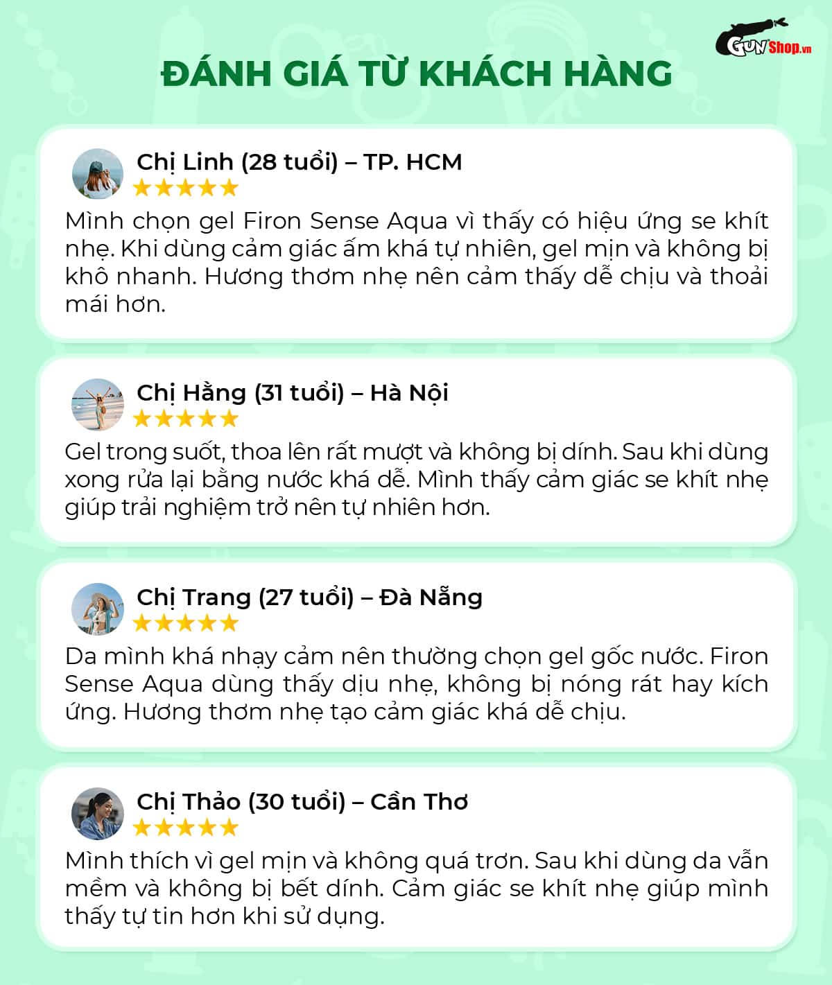 Hướng dẫn cách sử dụng gel bôi trơn se khít âm đạo Firon Sense Aqua