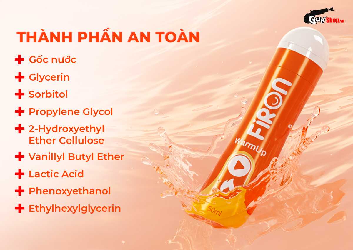 Gel bôi trơn ấm nóng Firon Warm Up chính hãng tại Chúng tôi