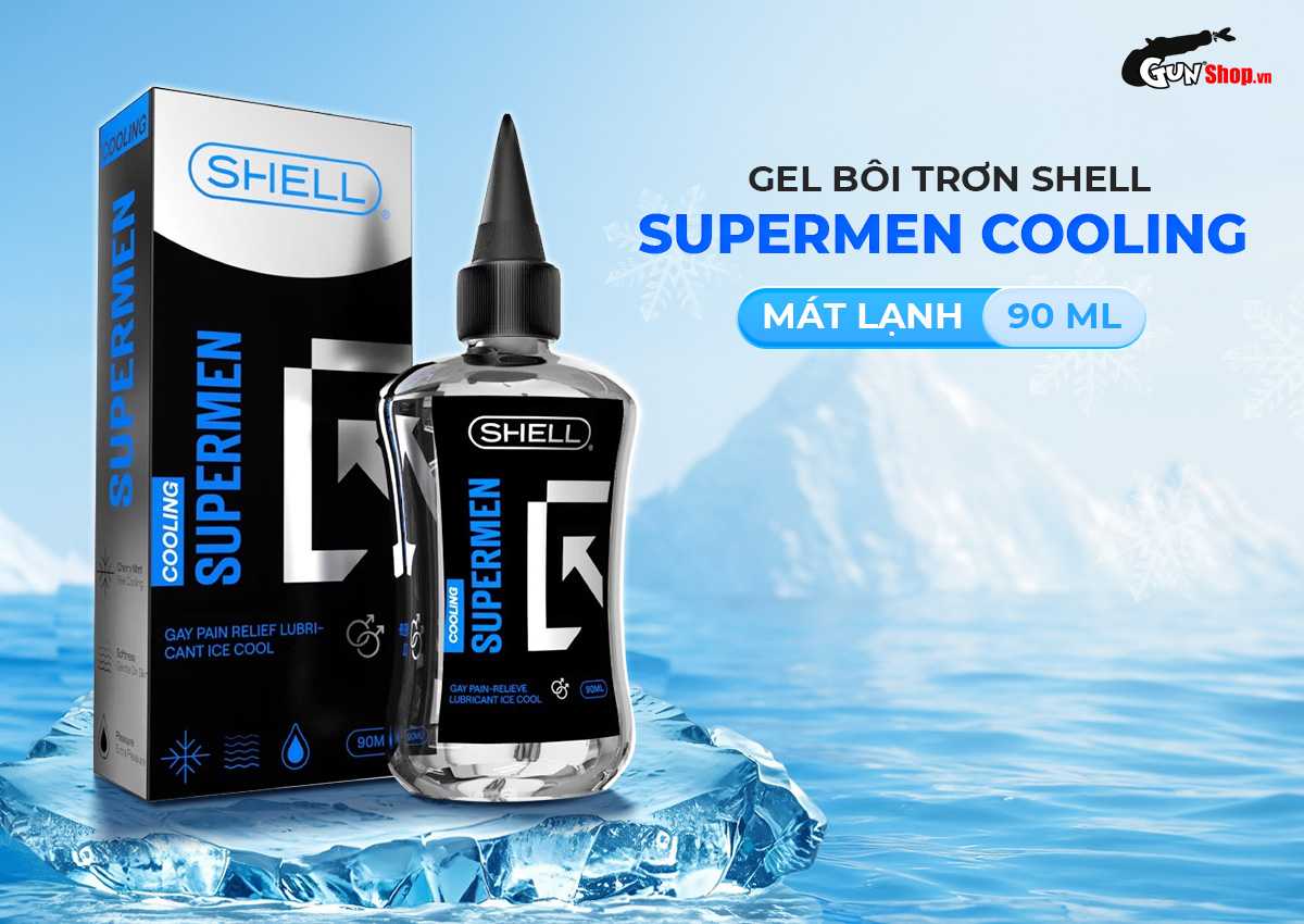 Gel bôi trơn hậu môn mát lạnh Shell Supermen Cooling chính hãng tại Gunshop