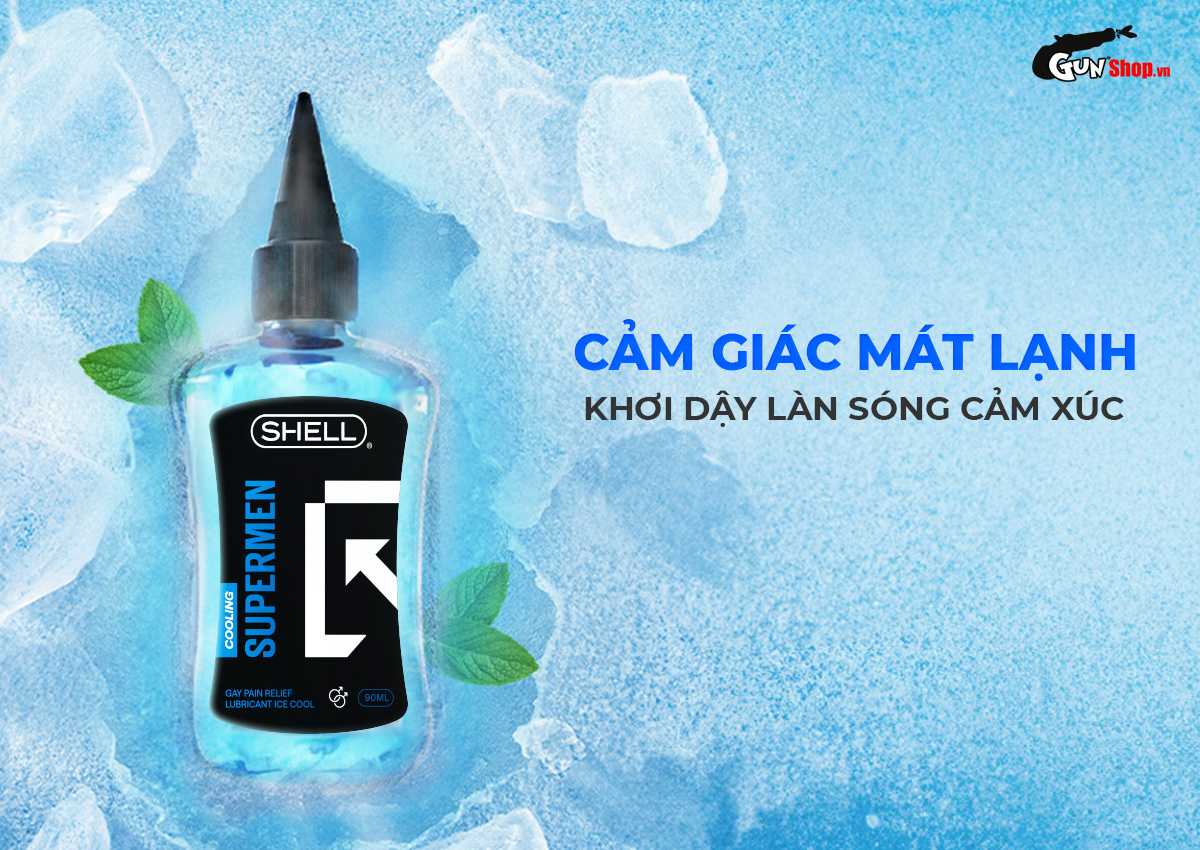 Gel bôi trơn hậu môn mát lạnh Shell Supermen Cooling chính hãng tại Gunshop