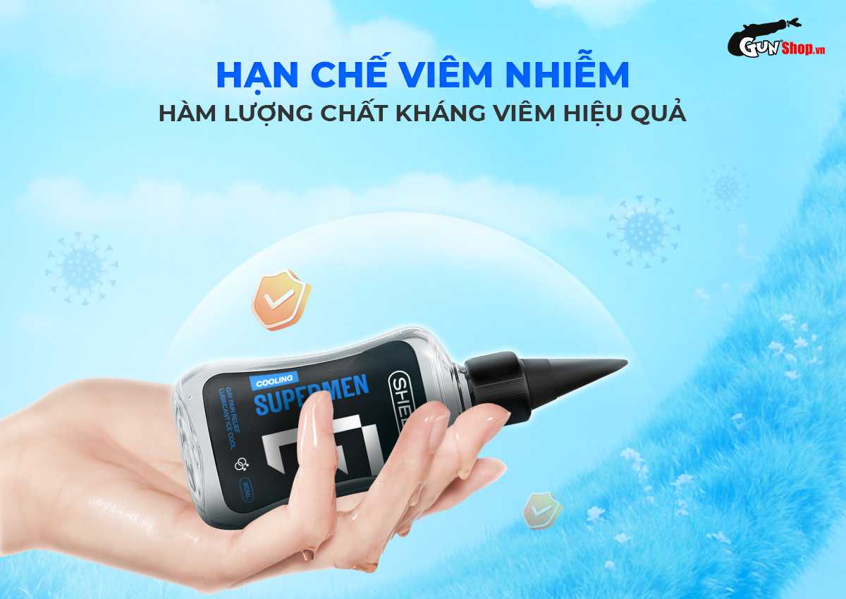 Gel bôi trơn hậu môn mát lạnh Shell Supermen Cooling chính hãng tại Gunshop