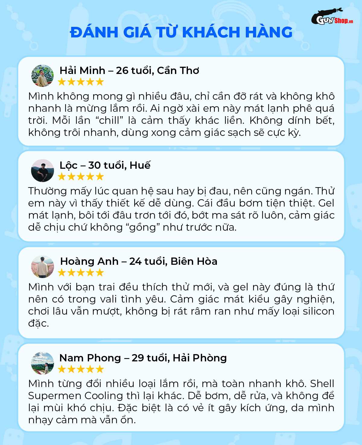 Đánh giá gel bôi trơn hậu môn Shell Supermen Cooling từ khách hàng