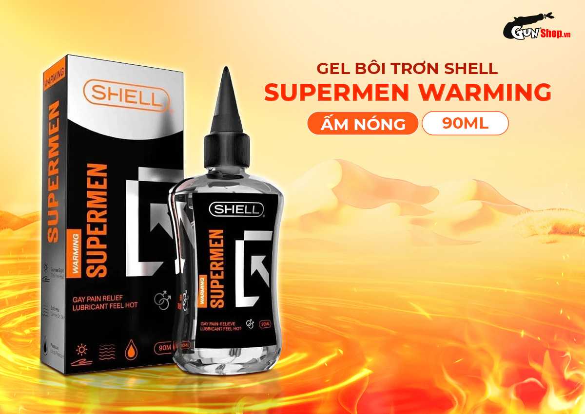 Gel bôi trơn hậu môn ấm nóng Shell Supermen Warming chính hãng tại Gunshop