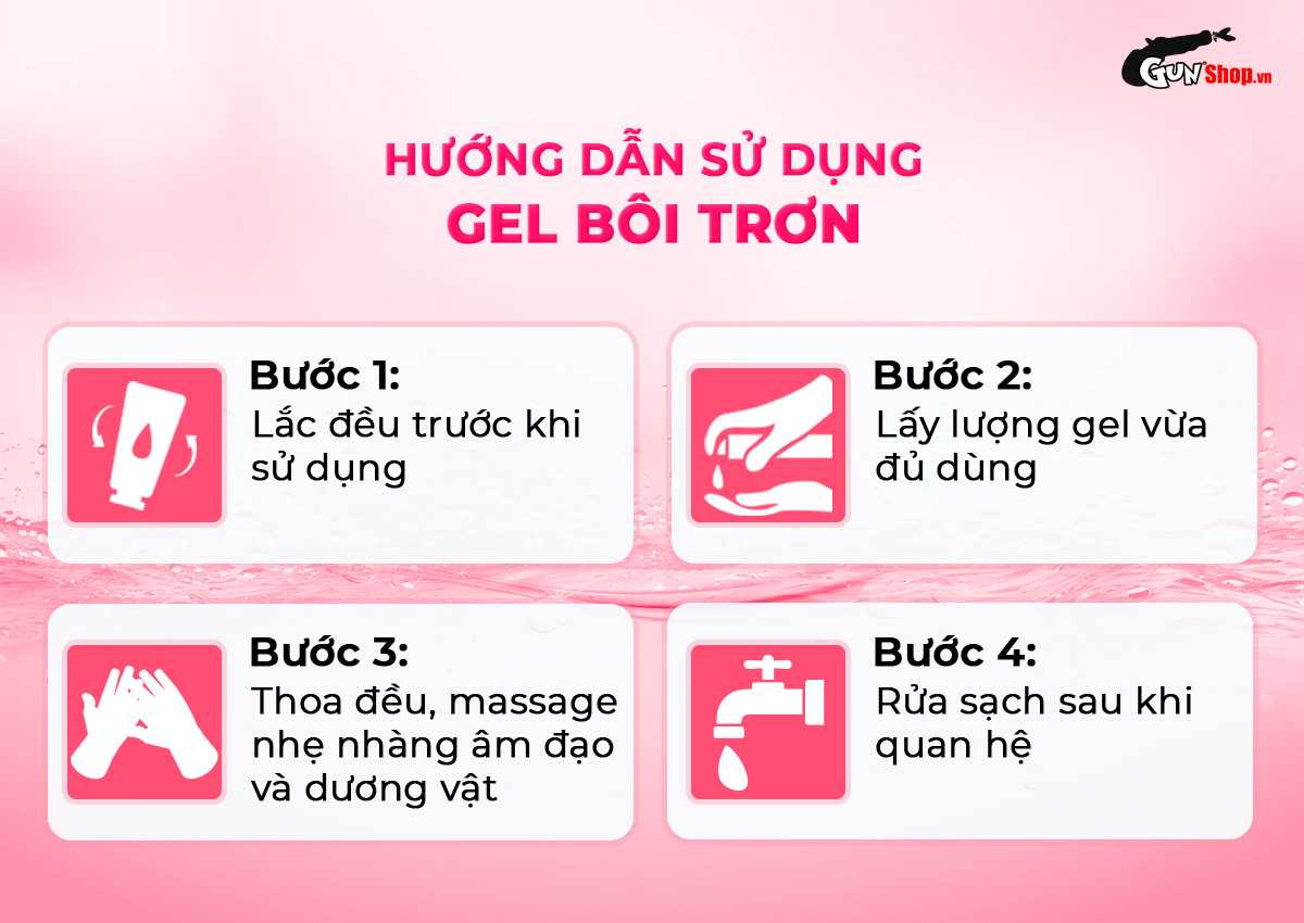 Hướng dẫn cách sử dụng gel bôi trơn massage hương hoa hồng Cokelife hồng