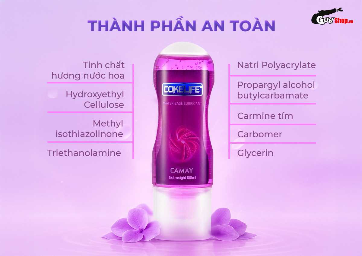 Gel bôi trơn massage hương camay Cokelife tím chính hãng tại Gunshop
