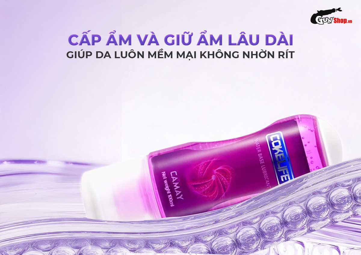 Gel bôi trơn massage hương camay Cokelife tím chính hãng tại Gunshop