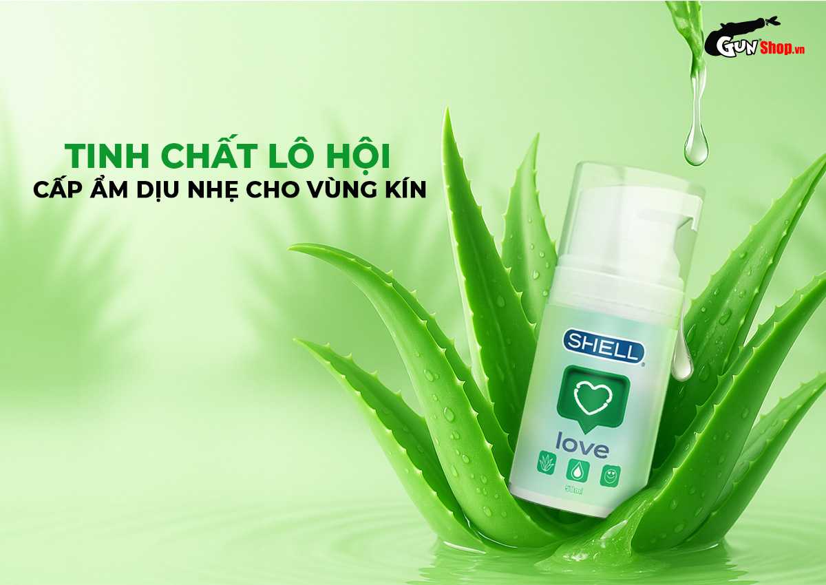 Gel bôi trơn se khít âm đạo và tăng khoái cảm nữ Shell Love Green chính hãng tại gunshop
