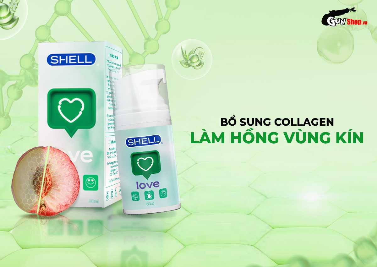 Gel bôi trơn se khít âm đạo và tăng khoái cảm nữ Shell Love Green chính hãng tại gunshop