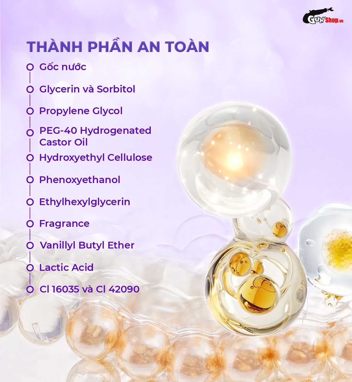 Gel bôi trơn Shell Love Purple chính hãng tại Gunshop