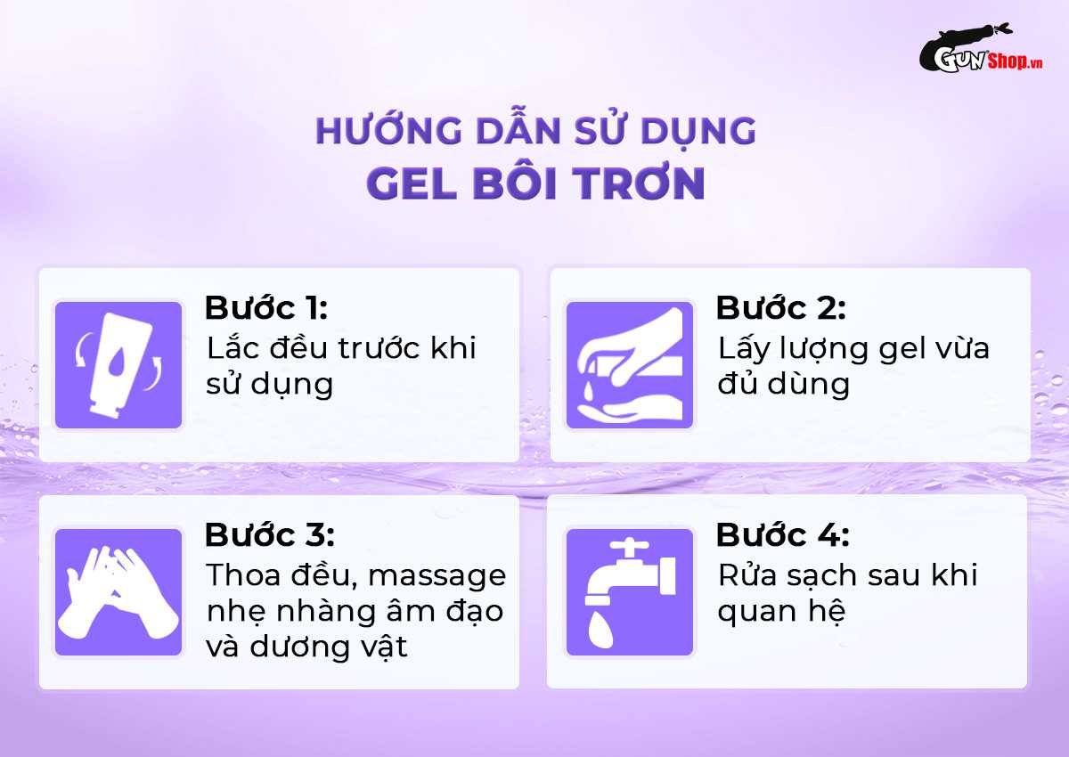Hướng dẫn cách sử dụng gel bôi trơn Shell Love Purple